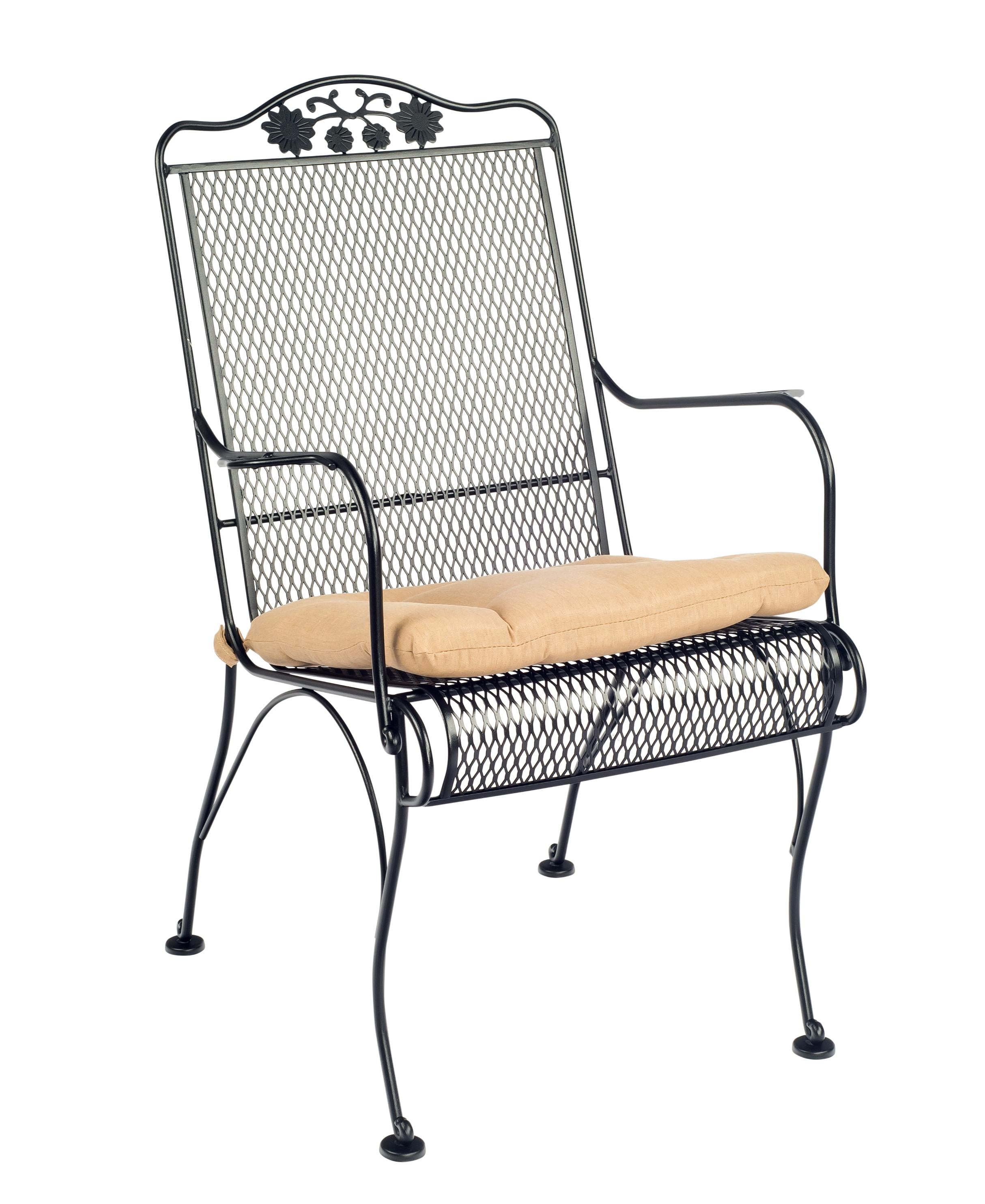 Woodard Briarwood High Back Dining Arm Chair with Optional Seat and Back Cushion