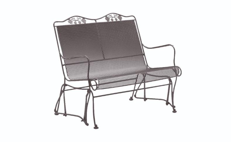 Woodard Briarwood High Back Love Seat Glider