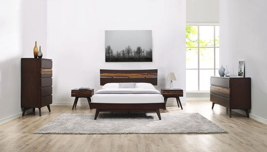 Greenington Azara Five Drawer High Chest, Caramelized / Sable