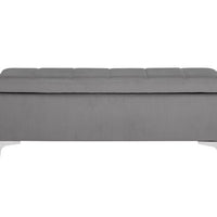 Sunpan Janet Storage Bench Antonio Charcoal / Bravo Black / Bravo Cream