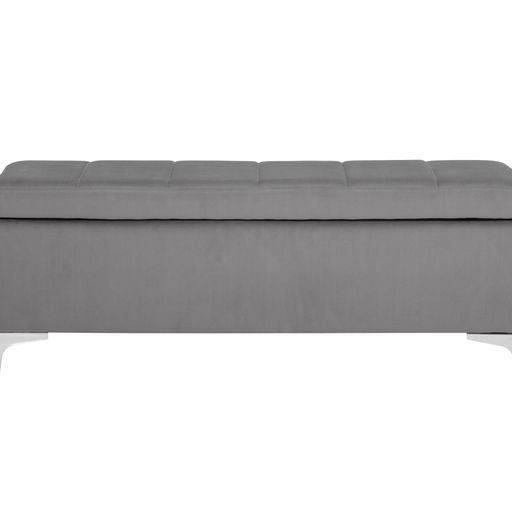 Sunpan Janet Storage Bench Antonio Charcoal / Bravo Black / Bravo Cream