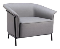 Zuo Modern Burry Accent Chair in Slate Gray/Tan