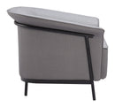 Zuo Modern Burry Accent Chair in Slate Gray/Tan