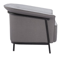 Zuo Modern Burry Accent Chair in Slate Gray/Tan