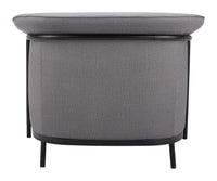 Zuo Modern Burry Accent Chair in Slate Gray/Tan