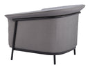 Zuo Modern Burry Accent Chair in Slate Gray/Tan