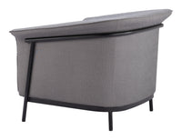 Zuo Modern Burry Accent Chair in Slate Gray/Tan
