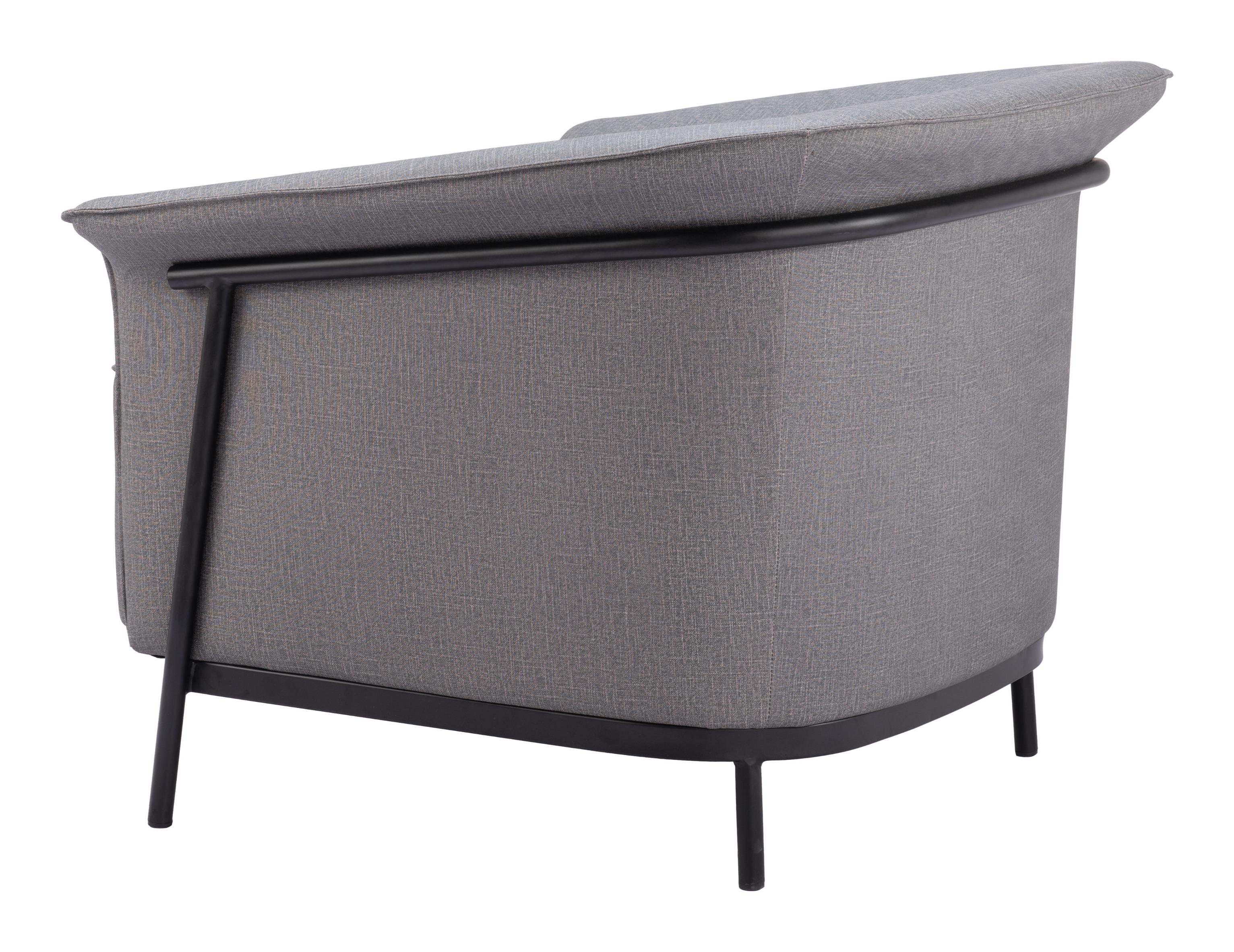 Zuo Modern Burry Accent Chair in Slate Gray/Tan