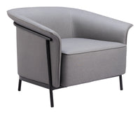 Zuo Modern Burry Accent Chair in Slate Gray/Tan