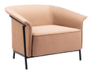 Zuo Modern Burry Accent Chair in Slate Gray/Tan