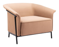 Zuo Modern Burry Accent Chair in Slate Gray/Tan