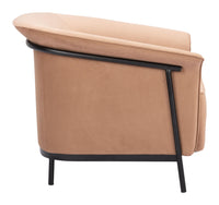 Zuo Modern Burry Accent Chair in Slate Gray/Tan