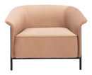 Zuo Modern Burry Accent Chair in Slate Gray/Tan