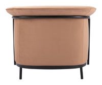 Zuo Modern Burry Accent Chair in Slate Gray/Tan