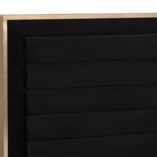 Sunpan Mabel Bed King in Abbington Charred Brown / Antonio Porcelain