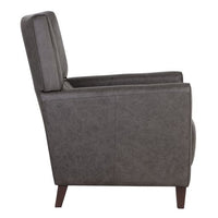 Sunpan Romalda Lounge Chair - Vintage Charcoal Leather