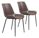 Zuo Modern Byron Dining Chair in Brown/Gray