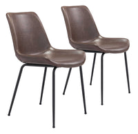 Zuo Modern Byron Dining Chair in Brown/Gray
