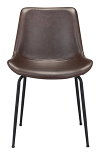 Zuo Modern Byron Dining Chair in Brown/Gray