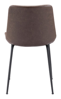 Zuo Modern Byron Dining Chair in Brown/Gray