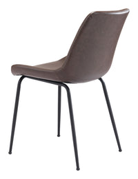 Zuo Modern Byron Dining Chair in Brown/Gray
