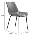 Zuo Modern Byron Dining Chair in Brown/Gray