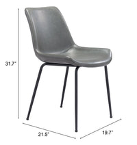 Zuo Modern Byron Dining Chair in Brown/Gray