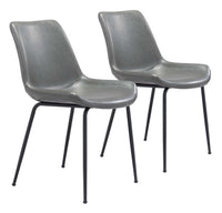 Zuo Modern Byron Dining Chair in Brown/Gray