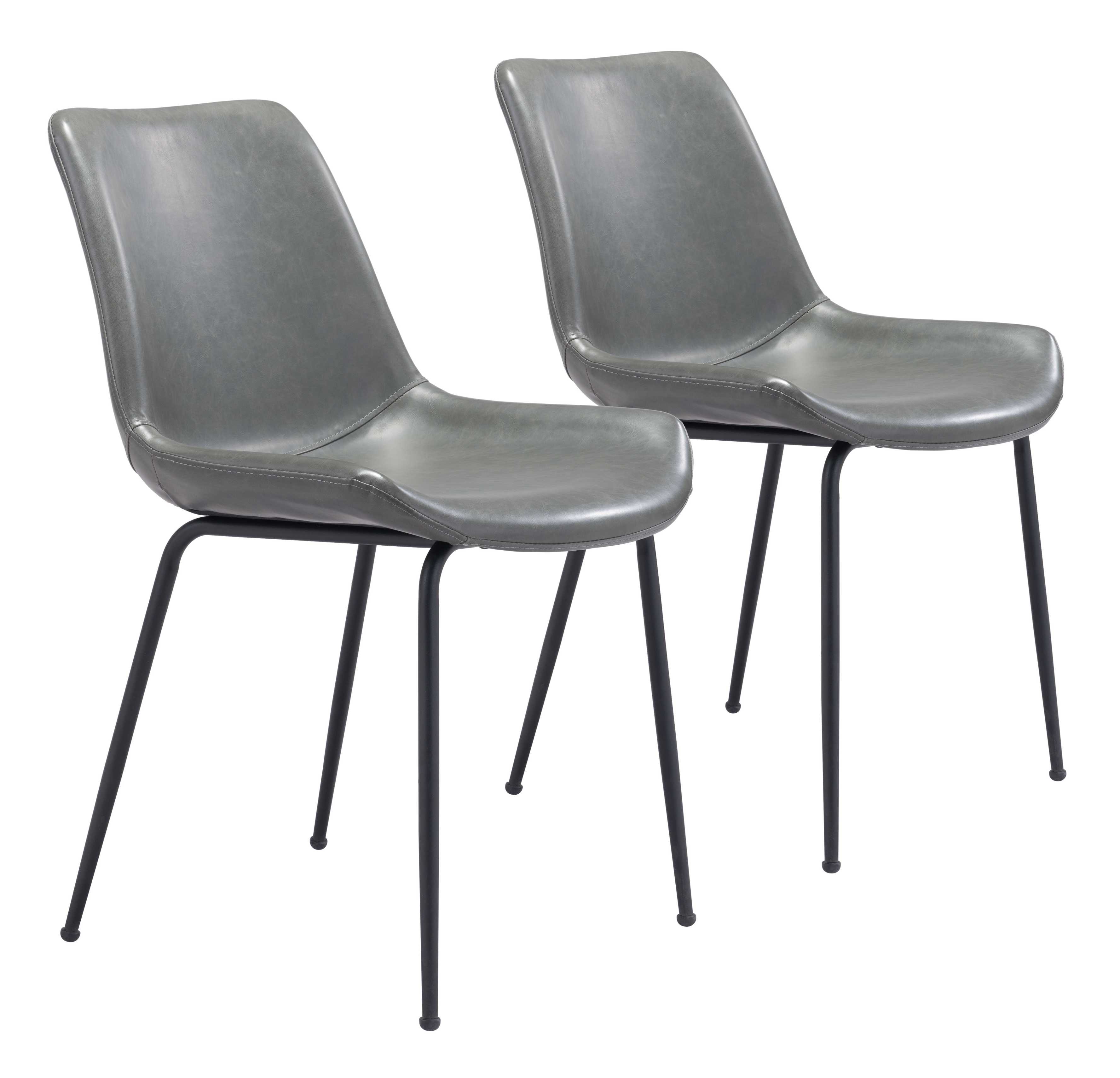 Zuo Modern Byron Dining Chair in Brown/Gray