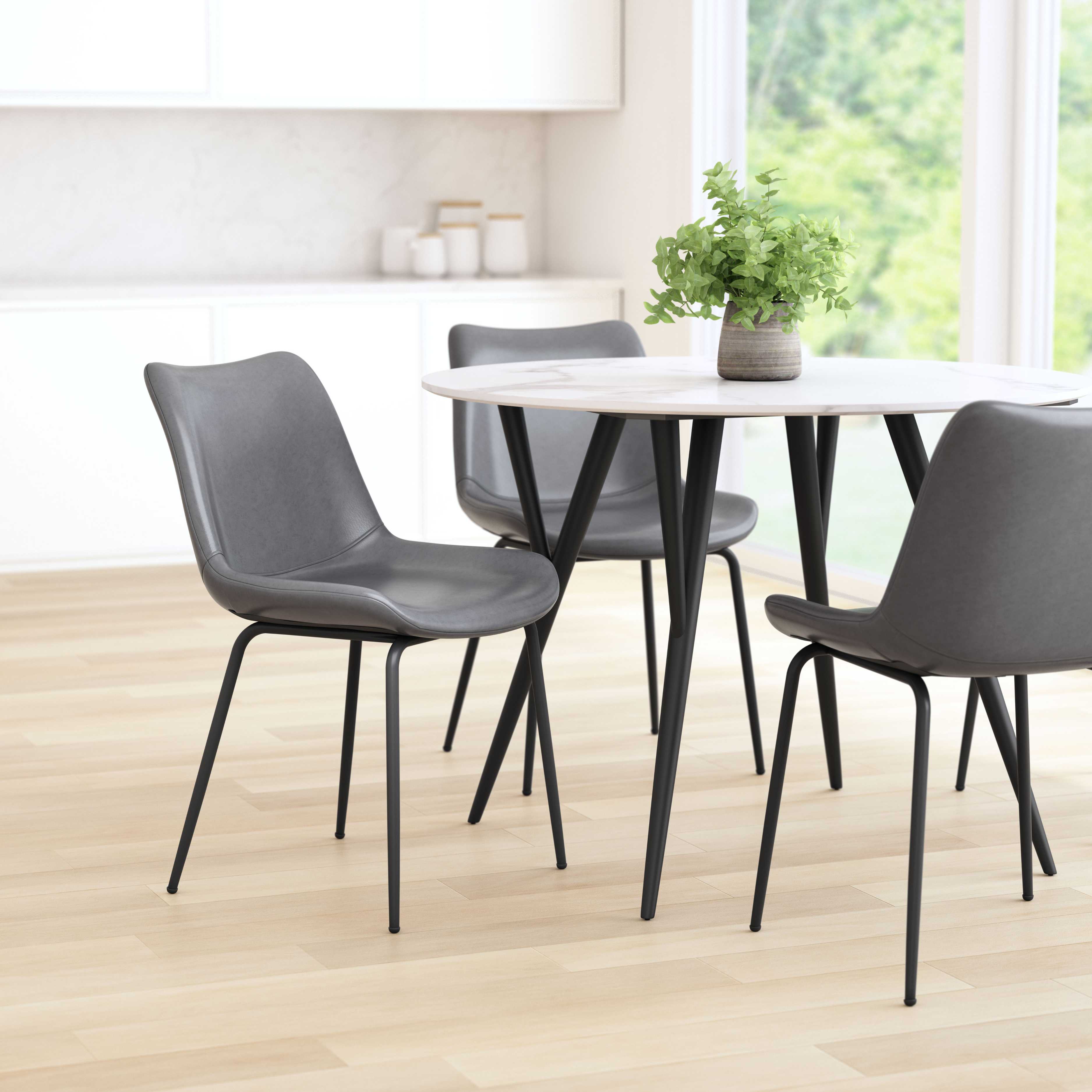 Zuo Modern Byron Dining Chair in Brown/Gray