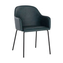 Sunpan Hensley Dining Armchair in Dark Teal / Dawn Grey / Hazelnut / Mina Warm Grey