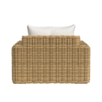 Sunset West Playa Oversized Club Chair in Soothe Pearl with Flange Welt