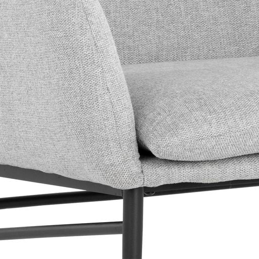Sunpan Kasen Lounge Chair Belfast Heather Grey / Belfast Navy