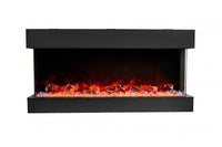 Amantii 60" Unit - 10 5/8" In Depth 3 Sided Glass Fireplace