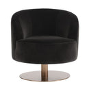 Sunpan Peggy Swivel Lounge Chair Giotto Cabernet / Giotto Shale Grey