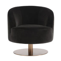 Sunpan Peggy Swivel Lounge Chair Giotto Cabernet / Giotto Shale Grey