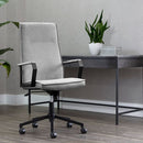 Sunpan Swanson Office Chair Polo Club Muslin-Bravo Cream / Polo Club Stone-Bravo Metal