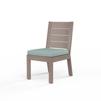 Sunset West Aluminum Laguna Armless Dining Chair with Cushion