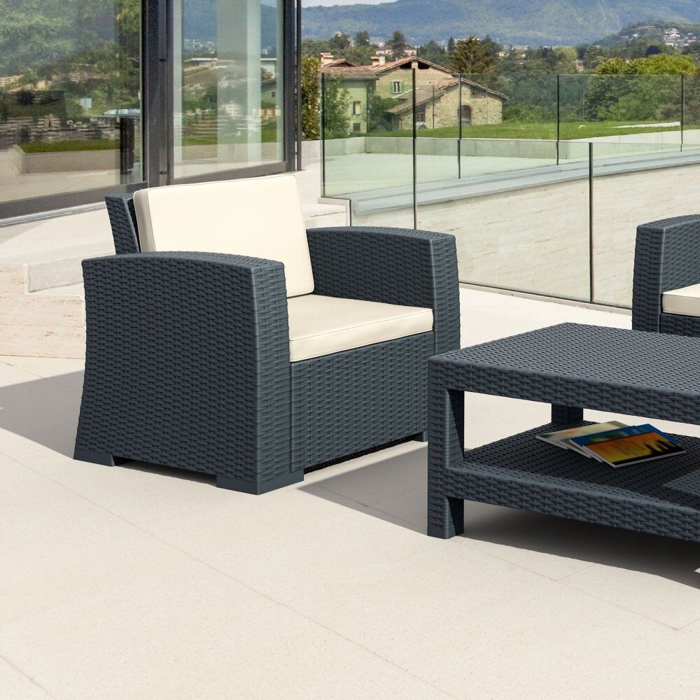 Compamia Monaco Resin Patio Club Chair with Cushion