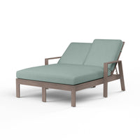 Sunset West Laguna Aluminum Double Chaise Lounge with Cushion