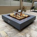 The Outdoor Plus Square Cabo Fire Pit - Powder Coated