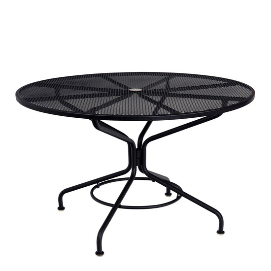 Woodard Café Series Textured Black Contract+ 48" Round Mesh Top Umbrella Table