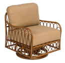Woodard Cane Swivel Rocking Lounge Chair