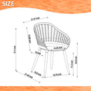 Internaitonal Home Miami Amazonia 4-Piece Chairs Set | Teak Finish/Eucalyptus Wood | Ideal for Outdoors and Indoors