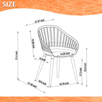 International Home Miami Amazonia 7-Piece Oval Extendable Patio Dining Set | Certified Teak | Ideal for Outdoors and Indoors