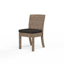 Sunset West Havana Armless Dining Chair in Canvas with Self Welt