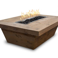 The Outdoor Plus Carson Wood Grain Fire Pit