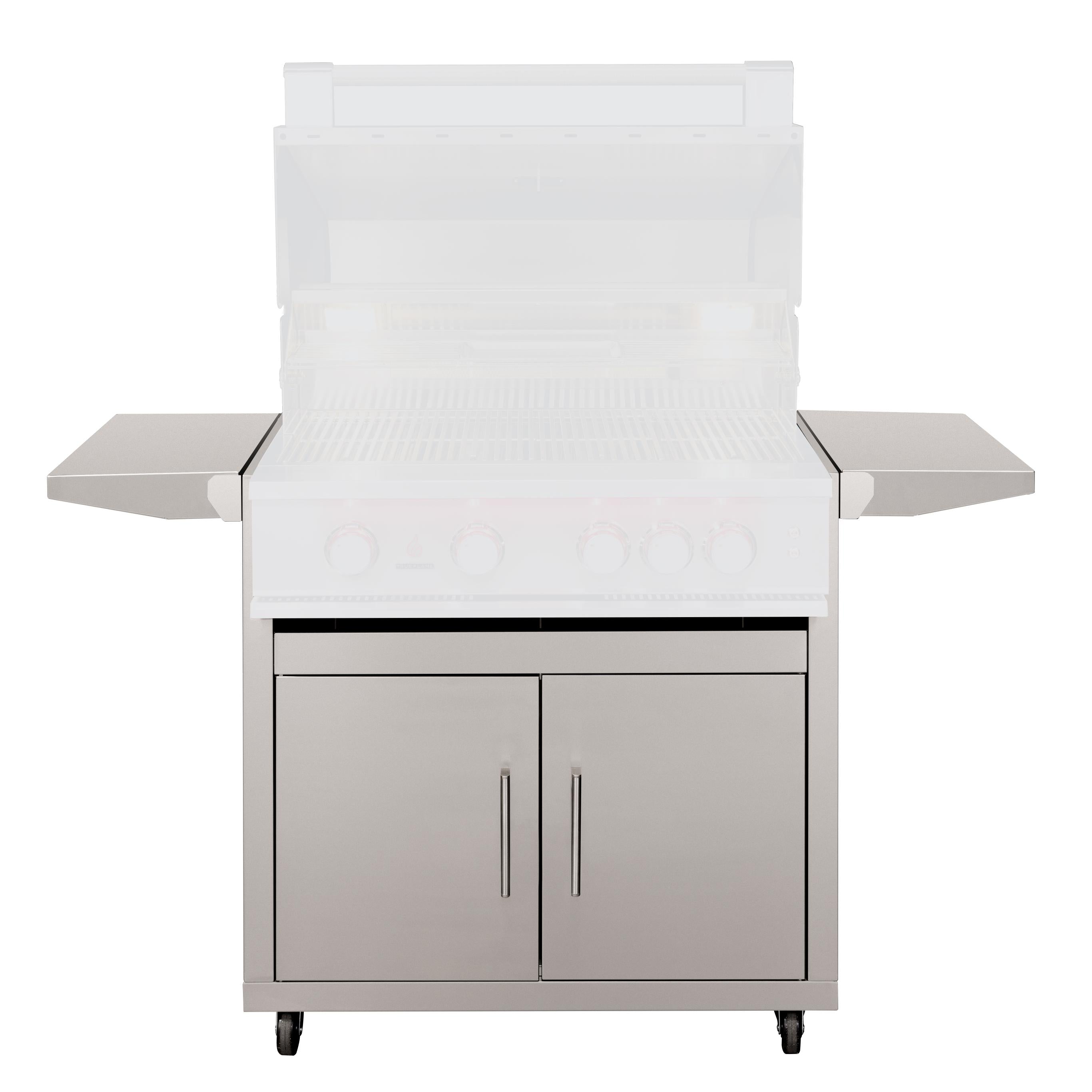 TrueFlame Deluxe Cart With Fold-Down Side Shelves - KD (Fits TF32/TFE32)