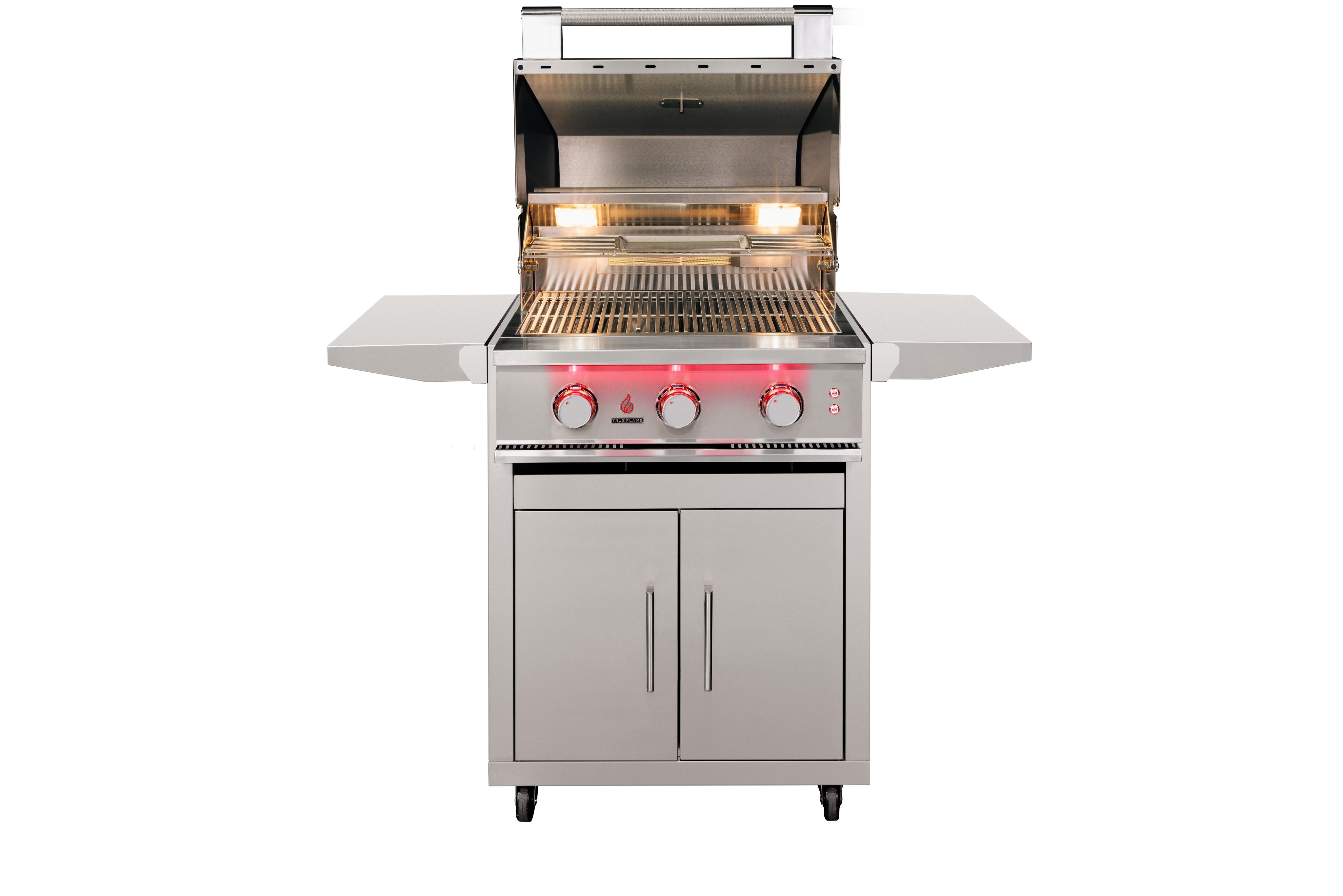 TrueFlame Deluxe Cart With Fold-Down Side Shelves - KD (Fits TF25/TFE25)
