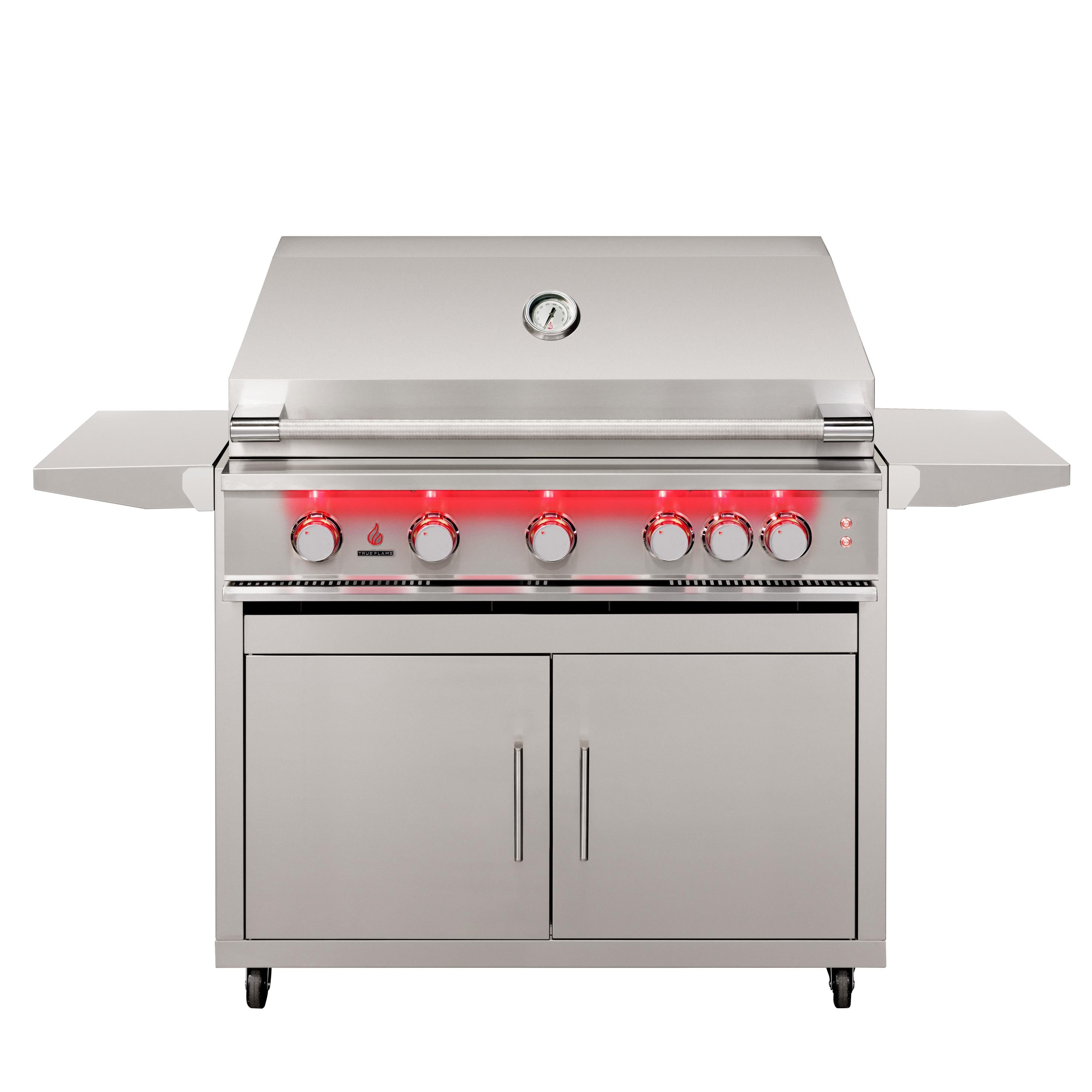 TrueFlame Deluxe Cart With Fold-Down Side Shelves - KD (Fits TF40/TFE40)